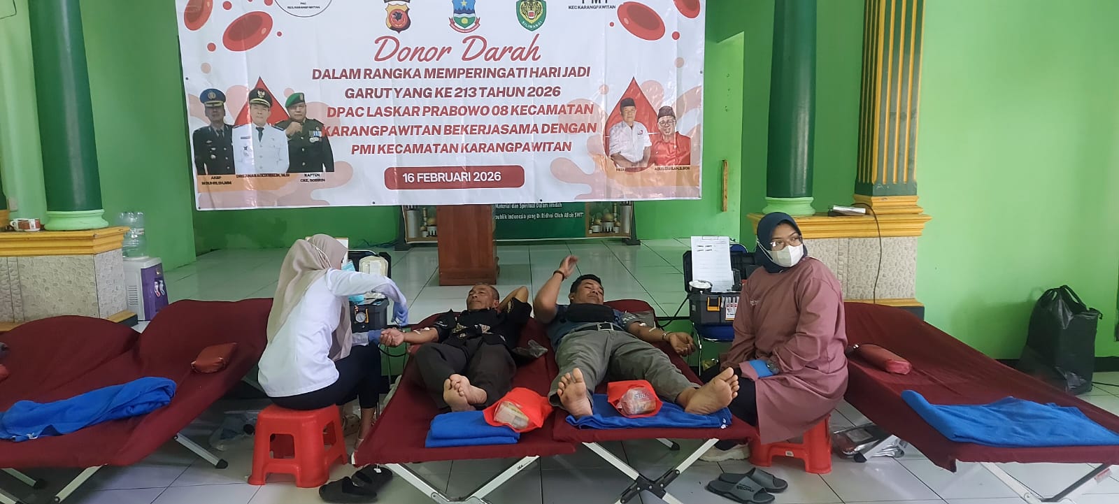 PMI dan Laskar Prabowo 08 Kompak Gelar Donor Darah untuk Warga Garut